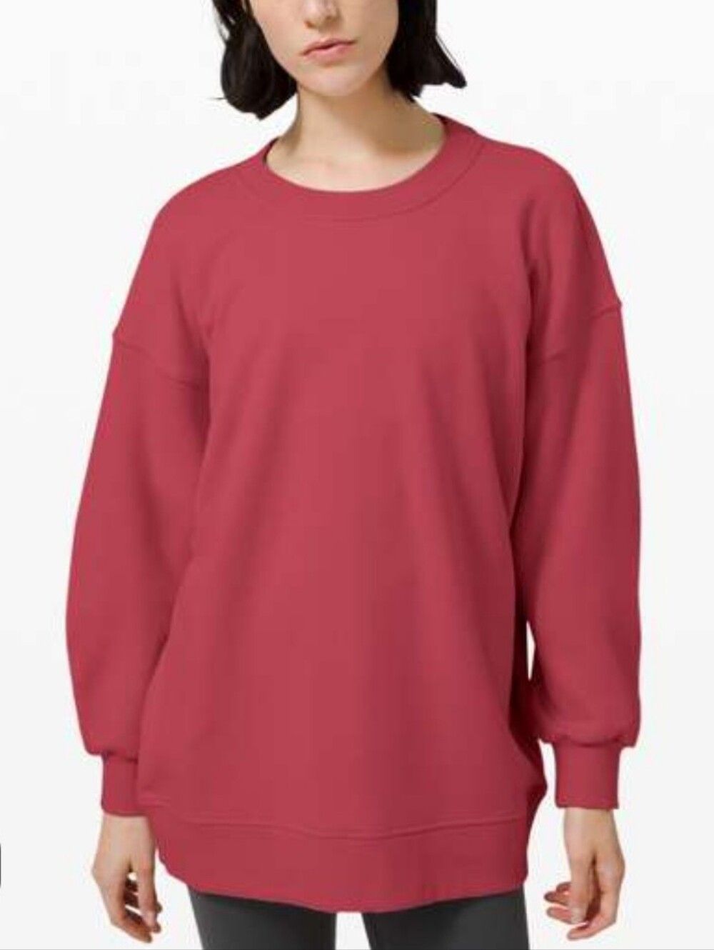 Lululemon Maroon Red Perfectly Oversized Crew Sweatshirt Pullover Sweater Top 8